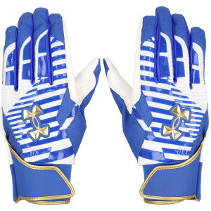 A_[A[}[ UACLEANUPPROBATTINGGLOVESUAN[Abv v obeBOO[u ROYAL/WHITE/METALLICGOLD