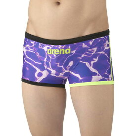 アリーナ トレーニングスパッツ(ショートレッグ) パープル×ホワイト