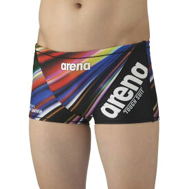 アリーナ トレーニングスパッツ(ショートレッグ) ブラック×ブルー