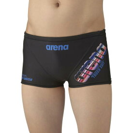 アリーナ トレーニングスパッツ(ショートレッグ) ブラック×パープル