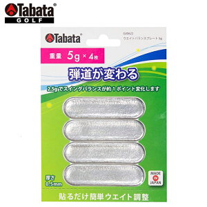 Tabata タバタ 正規品 ウエイトバランス プレート5g ヘッドバランス調整用 鉛 「 5g×4枚入り GV-0622 」