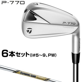 【4/20 エントリー/抽選で最大100%ポイントバック】 TaylorMade テーラーメイド 日本正規品 P770 アイアン 2023モデル ダイナミックゴールドEXツアーイシュースチールシャフト 6本セット(I#5～9、PW) 【あす楽対応】