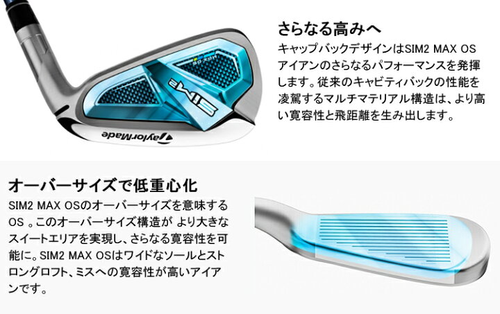 楽天市場 Taylormade テーラーメイド 日本正規品 Sim2 Max Os シムツーマックスオーエス アイアン 21モデル Kbs Max Mt85スチールシャフト 5本セット I 6 9 Pw あす楽対応 ｅｚａｋｉ ｎｅｔ ｇｏｌｆ