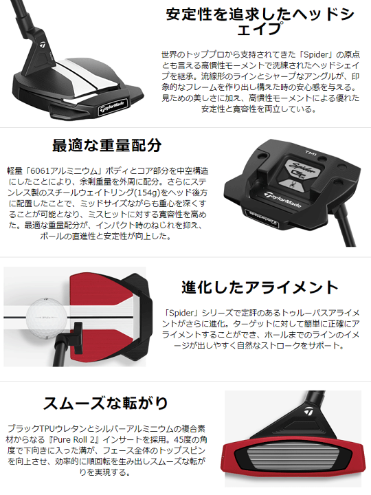 楽天市場】TaylorMade テーラーメイド日本正規品 Spider GTx TRUSS