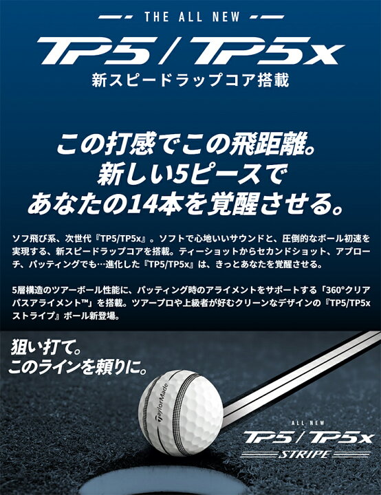 楽天市場】TaylorMade テーラーメイド 日本正規品 TP5 STRIPE 
