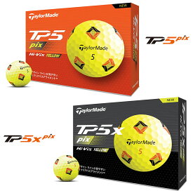 【3/15 エントリー/抽選で最大100%ポイントバック】 TaylorMade テーラーメイド 日本正規品 TP5 Pixシリーズ ゴルフボール 1ダース(12個入) 【当店在庫品】