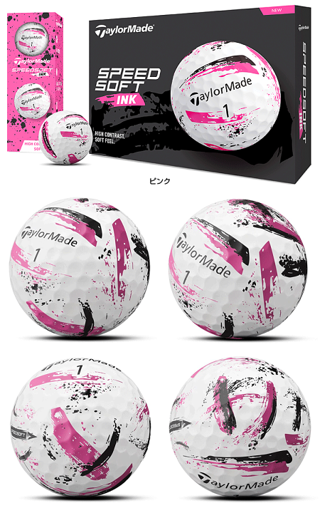 Amazon.co.jp: TaylorMade メンズ SpeedSoft Ink ゴルフボール