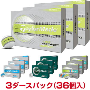 �y�܂Ƃߔ����zTaylorMade �e�[���[���C�h ���{���K�i TOUR RESPONSE STRIPE �c�A�[���X�|���X �X�g���C�v 2026�V���i �S���t�{�[�� 3�_�[�X�p�b�N(36��) �y���X�݌ɕi�z