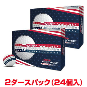 �y�܂Ƃߔ����zTaylorMade �e�[���[���C�h ���{���K�i TOUR RESPONSE STRIPE USA �c�A�[���X�|���X �X�g���C�v 2026�V���i �S���t�{�[�� 2�_�[�X�p�b�N(24��) �y���X�݌ɕi�z