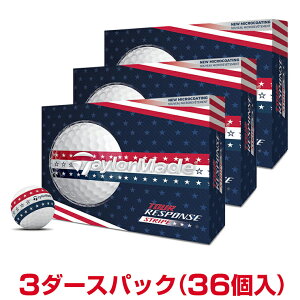 �y�܂Ƃߔ����zTaylorMade �e�[���[���C�h ���{���K�i TOUR RESPONSE STRIPE USA �c�A�[���X�|���X �X�g���C�v 2026�V���i �S���t�{�[�� 3�_�[�X�p�b�N(36��) �y���X�݌ɕi�z