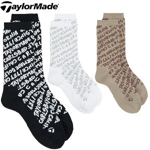 TaylorMade テーラーメイド 正規品 ワードグラフィック ミドル ソックス 2025新製品 「 UN935 」 【当店在庫品】