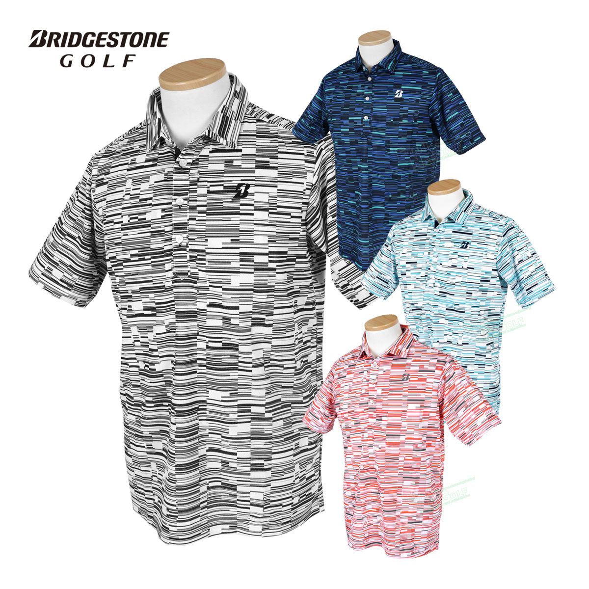 BridgestoneGolf ブリヂストンゴルフ ゴルフウエア 半袖シャツ 「 3GY03A 」 共衿シャツ 2023春夏モデル 