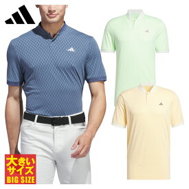 アディダス ゴルフ adidas Golf ゴルフウエア メンズ 半袖モックネックシャツ 「 KOW19 」 吸汗速乾 HEAT.RDY ビッグサイズ 2024春夏モデル 【あす楽対応】