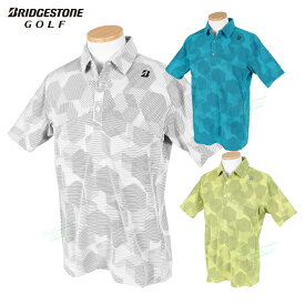 ブリヂストンゴルフ BridgestoneGolf ゴルフウエア メンズ 半袖シャツ 「 3GA06A 」 高通気 吸汗速乾 UVカット 2024春夏モデル 【あす楽対応】