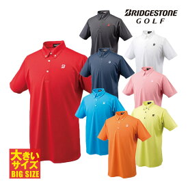 【8/10 エントリー/抽選で最大100%ポイントバック】 BridgestoneGolf ブリヂストンゴルフ ゴルフウエア メンズボタンダウンシャツ 50G02A ビッグサイズ 【当店在庫品】