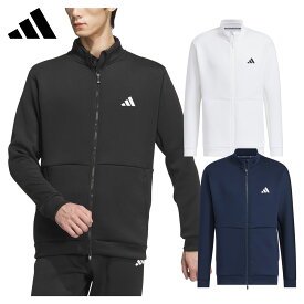 アディダス ゴルフ adidas Golf ゴルフウエア メンズ ジャケット 「 JSR69 」 フルジップ ストレッチ UPF 50+ ダンボールニット 秋冬ウエア 【当店在庫品】