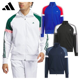 アディダス ゴルフ adidas Golf ゴルフウエア メンズ トラックジャケット 「 JTX75 」 ストレッチ フルジップ カラーブロック 秋冬ウエア 【当店在庫品】