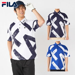 フィラゴルフ FILA GOLF ゴルフウエア メンズ 半袖シャツ 「 745665 」 吸汗速乾 UVケア 2025春夏モデル 【当店在庫品】