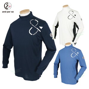 【10/30限定!エントリーで当店全品ポイント10倍!】 アンパスィ and per se ゴルフウエア メンズ 長袖ハイネックシャツ ウールmixメリノ 「 AMF9213W5 」 秋冬ウエア 【当店在庫品】