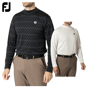 【10/30限定!エントリーで当店全品ポイント10倍!】 フットジョイ FOOTJOY ゴルフウエア メンズ 長袖モックネックシャツ 吸汗速乾 「 FJ-F24-S11 」 秋冬ウエア 【当店在庫品】