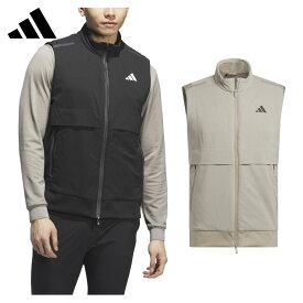 アディダス ゴルフ adidas Golf ゴルフウエア メンズ ベスト 撥水 フルジップ ツイストウィーブ 「 JUT81 」 2025秋冬モデル 【当店在庫品】