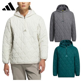 【12/15 エントリー/抽選で最大100%ポイントバック】 アディダス ゴルフ adidas Golf ゴルフウエア メンズ プルオーバー 撥水 保温 UPF50+ WIND.RDY 中綿 フーディー 「 JUW86 」 2025秋冬モデル 【当店在庫品】