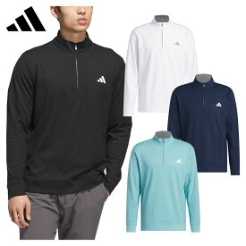 【3/15 エントリー/抽選で最大100%ポイントバック】 アディダス ゴルフ adidas Golf ゴルフウエア メンズ スウェット ストレッチ ハーフジップ 長袖 「 JVU44 」 2025秋冬モデル 【当店在庫品】
