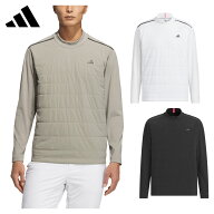 アディダス ゴルフ adidas Golf ゴルフウエア メンズ 長袖モックネックシャツ ストレッチ 吸汗速乾 前身…