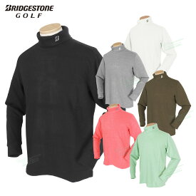 【1/18 エントリー/抽選で最大100%ポイントバック】 ブリヂストンゴルフ BridgestoneGolf ゴルフウエア メンズ 長袖タートルネックシャツ 吸湿発熱 起毛スムース 「 FGM32F 」 2025秋冬モデル 【当店在庫品】