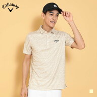 キャロウェイ ゴルフ Callaway GOLF ゴルフウエア メンズ 半袖ポロシャツ 軽量 ソフト ハニカム 小花柄 …