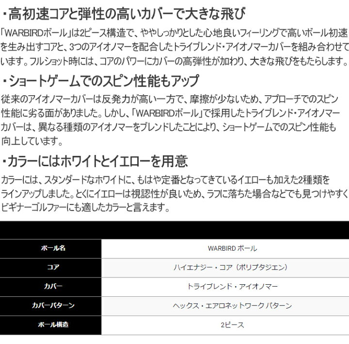 期間限定送料無料 Callaway キャロウェイ 日本正規品 Warbird ウォーバード 21モデル ゴルフボール1ダース 12個入 Newschoolhistories Org