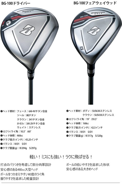 楽天市場】2022年モデル日本正規品ブリヂストンゴルフBG-100 