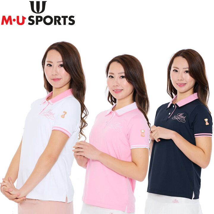 楽天市場】MUスポーツミエコ ウエサコクレリック半袖ポロ吸水速乾UV 