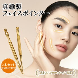 フェイスポインター てい鍼 バネ式 バネ式ていしん ペン型美顔器 耳ツボ スティック まっしゆる 筋膜リリース フェイスストレッチ ぽすぽす ツボ押し 顔の輪郭を改善し 表情筋をほぐす 美肌美容健康ツール 2個セット 男女兼用 収納袋付き 送料無料