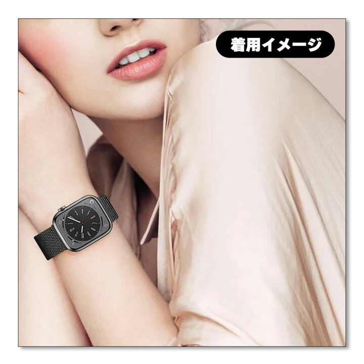 楽天市場】アップルウォッチ対応 メタルバンド 金属 シルバー ブラック  