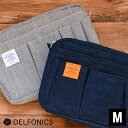 【25日はポイント最大10倍祭♪】バッグインバッグ インナーキャリング デニム M 大きめ ショルダー ファスナー インナ…