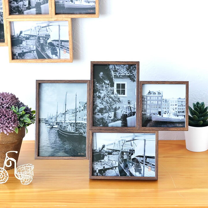 楽天市場 フォトフレーム Ns 写真立て Dnk 02 L版 マグネット Magnet 壁掛け 置き 多面 複数 4枚 かわいい おしゃれ 木目調 結婚祝い 出産祝い Mdf フォトスタンド 額縁 プレゼント ギフト 内祝い 北欧 シンプル リビング 玄関 ポストカード L判 庭と雑貨のある家 Eze