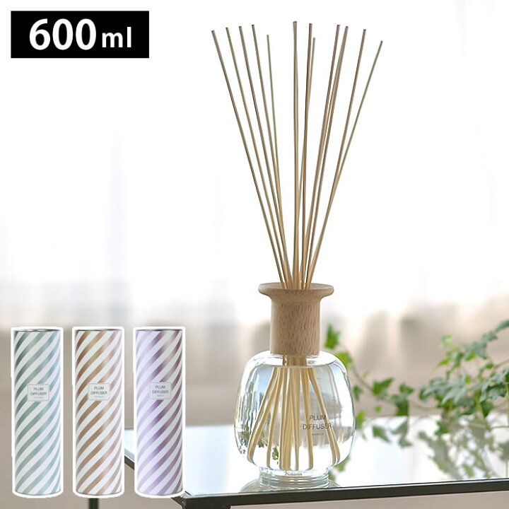 楽天市場 プラムディフューザー 600ml リードディフューザー ルームフレグランス スティック アロマディフューザー 人気 シンプル エタニティムスク マグノリア クリアフルーツ おしゃれ 長持ち 大容量 庭と雑貨のある家 Eze エズ