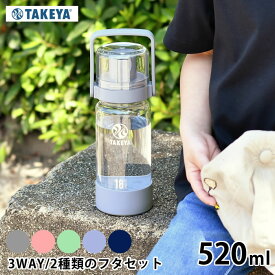 【2000円以上ほぼ送料無料！】水筒 クリア 透明 ボトル タケヤフラスク GOCUP ゴーカップ バンドルセット 520ml 18oz キッズ 子供 ハンドル ワンタッチ スポーツ アウトドア 2way 3way 持ち運び 直飲み 軽量 おしゃれ 水 コップ ストロー ショルダー マイボトル 大人