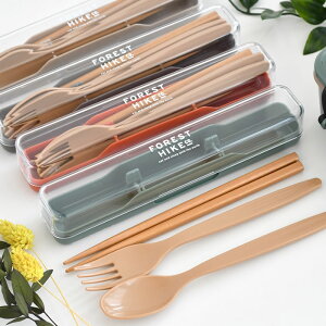 サブヒロモリ フォレストハイク 抗菌スリムトリオセット カトラリーセット 箸 スプーン フォーク セット カトラリーセット 18cm 食洗機対応 抗菌 通勤 通学 すべり止め スリム 弁当 日本製 お