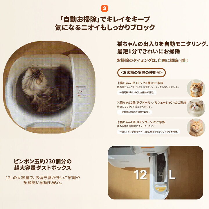 楽天市場】【マラソン期間限定♪10％OFF】homerunPET 全自動猫トイレ 