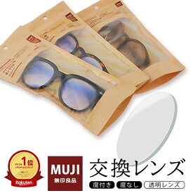 【互換品】◆透明レンズ◆ 無印良品(MUJI)サングラス対応 交換レンズ（純正品ではございません）対応モデル限定 着せ替え 度付き 度入り 伊達めがね 紫外線 UVカット クリア メンズ レディース 当店オリジナル CP-B