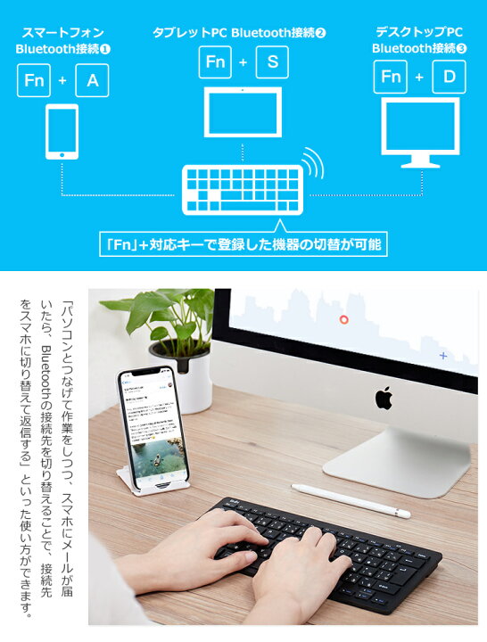 楽天市場 楽天4位 キーボード マウス セット Bluetooth 5 1 小型 静音 超薄型 軽量 ワイヤレスマウス キーボード Ipad Pro 11 12 9 Lenovo Tab Ipad Air4 Surface Jis配列 コンパクト ブルートゥース スマホ タブレット パソコン Mac Ios Android Windows対応 最大3台
