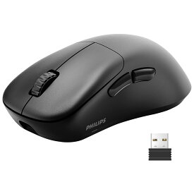 フィリップス ゲーミングマウス Bluetooth+2.4GHz+USB-C有線 ワイヤレスマウス 1ms応答速度 12000DPI 6段階DPI調節 無線 マウス Type-C充電式 6個ボタン Windows Android Mac対応 エルゴノミクス FPS用 低遅延 超軽量 ゲーム 仕事 Philips SPK9418 送料無料