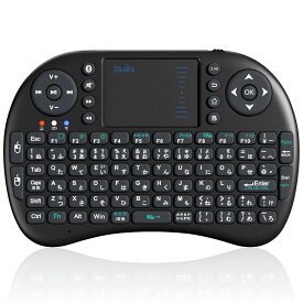 ミニ キーボード Bluetooth&2.4GHz 日本語JIS配列 ワイヤレスキーボード タッチパッド搭載 マウスセット一体型 多機能ボタン 無線 USBレシーバー付き Mini Bluetooth keyboard 超小型 TV Box PC Amazon fire TV対応 Ewin 送料無料