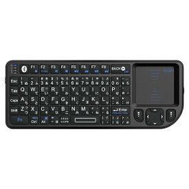 ミニ キーボード Bluetooth&2.4GHz 日本語JIS配列 ワイヤレスキーボード タッチパッド搭載 バックライト 応急LEDライト付き マウスセット一体型 多機能ボタン 無線 USBレシーバー付き Mini Bluetooth keyboard 超小型 TV Box PC Amazon fire TV対応 Ewin 送料無料