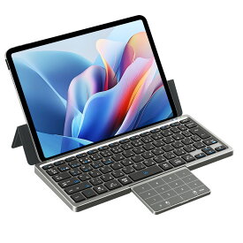 キーボード Bluetooth タッチパッド収納可能 折りたたみ キーボード 標準日本語配列 ワイヤレスキーボード カバースタンド付き テンキー搭載 3台同時接続 Windows Android iOS Mac Type-C充電式 パソコン iPad iPhoneスマホ用 静音 持ち運び簡単 軽量 薄型 Ewin 送料無料