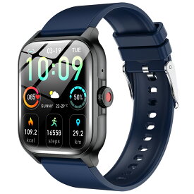 【進化版】スマートウォッチ Bluetooth通話 1.85インチ大画面 血中酸素 心拍 歩数 カロリー 健康管理 スマートブレスレット リストバンド 腕時計 着信通知 IP67防水 睡眠 Siri 呼吸 生理周期 音楽再生 SOS 長待機 iPhone Android メンズ レディース 誕生日 QX15 送料無料