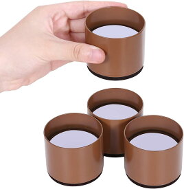 Ezprotekt 高さ調整 継ぎ脚　ベッド 高さ 上げる　テーブル こたつ脚継ぎ足し 丸型 角脚 かさ上げ台 継足 高さ調節テーブル 置き台 高さ調節脚 高さをあげる 高さ調整 継ぎ足インテリア雑貨 おしゃれ 3cm 5cm高さ上げる（4個セット入り）