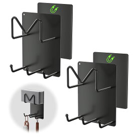 「P10ポイント」マグネットレンジフードフック キッチンフック レンジフード 吊り下げラック 引っ掛け ラック棚 換気扇 キッチン収納 吊り下げ ツール ターナー フライ返し お玉 収納 磁石 ブラック ホワイト（ フック付き2枚入り）